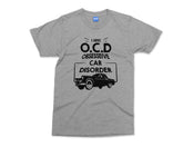 OCD Camper T-shirt, Obsessive Car Disorder Parody Tee Top, Car Lovers Fashion, Hilarious Mashup Mens Gift, Hilarious Pun